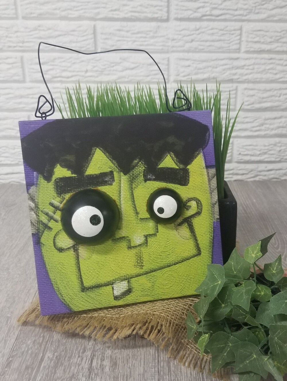 Whimsical Frankenstein Canvas Decor